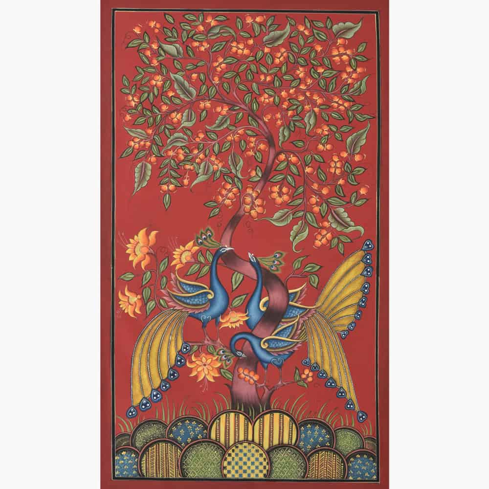 Stunning Red Peacock Artwork