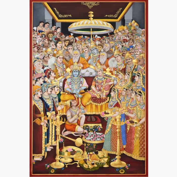 Ram Darbaar with Sita, Hanumanji and Devotees