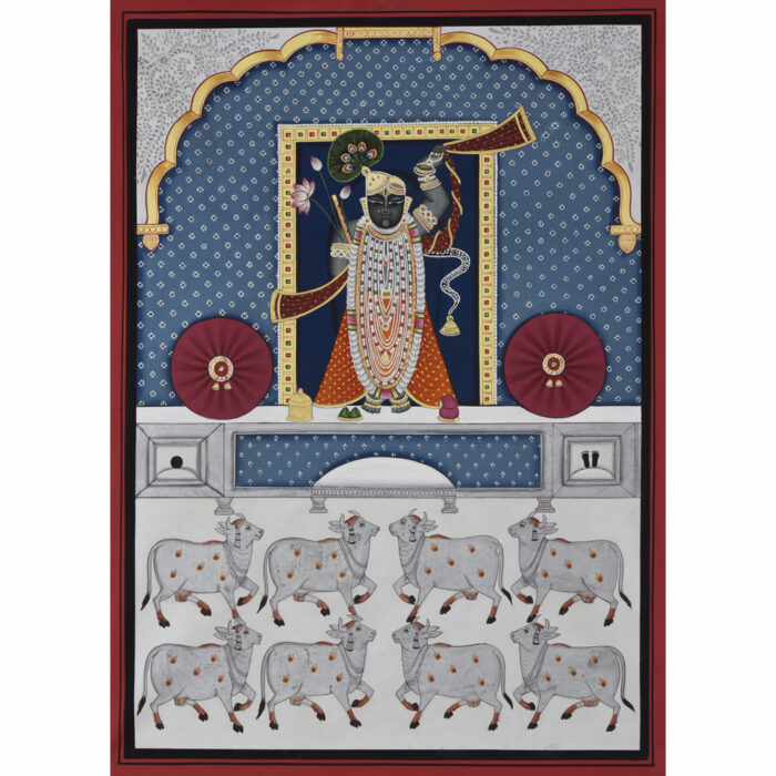 Miniature Shrinath Ji Swaroop – 12 with Devoted Cows