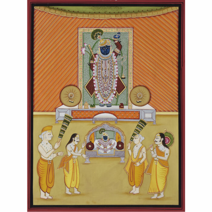 Miniature Shrinath Ji Swaroop – 13 Devotee Art