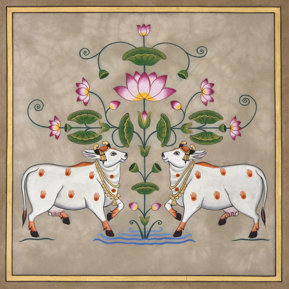 Gau Lakshmi Pichwai – Divine Prosperity Art