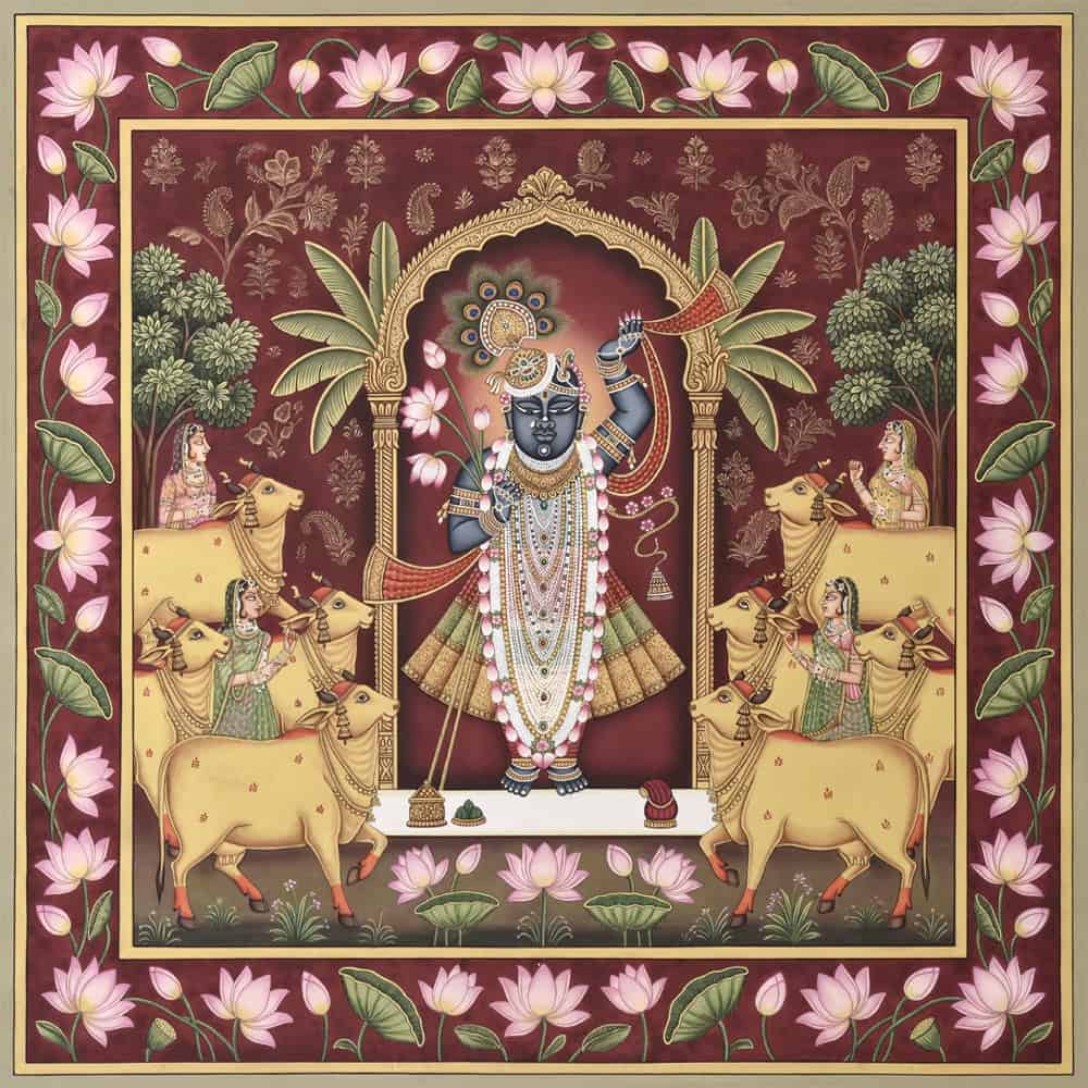 Lal Vaibhav Pichwai Majestic Sacred Devotion Art