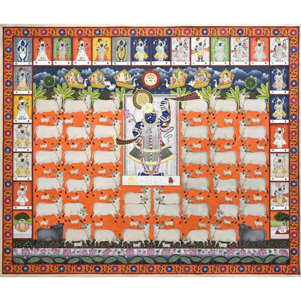 Saffron Seva Pichwai Divine Timeless Devotion