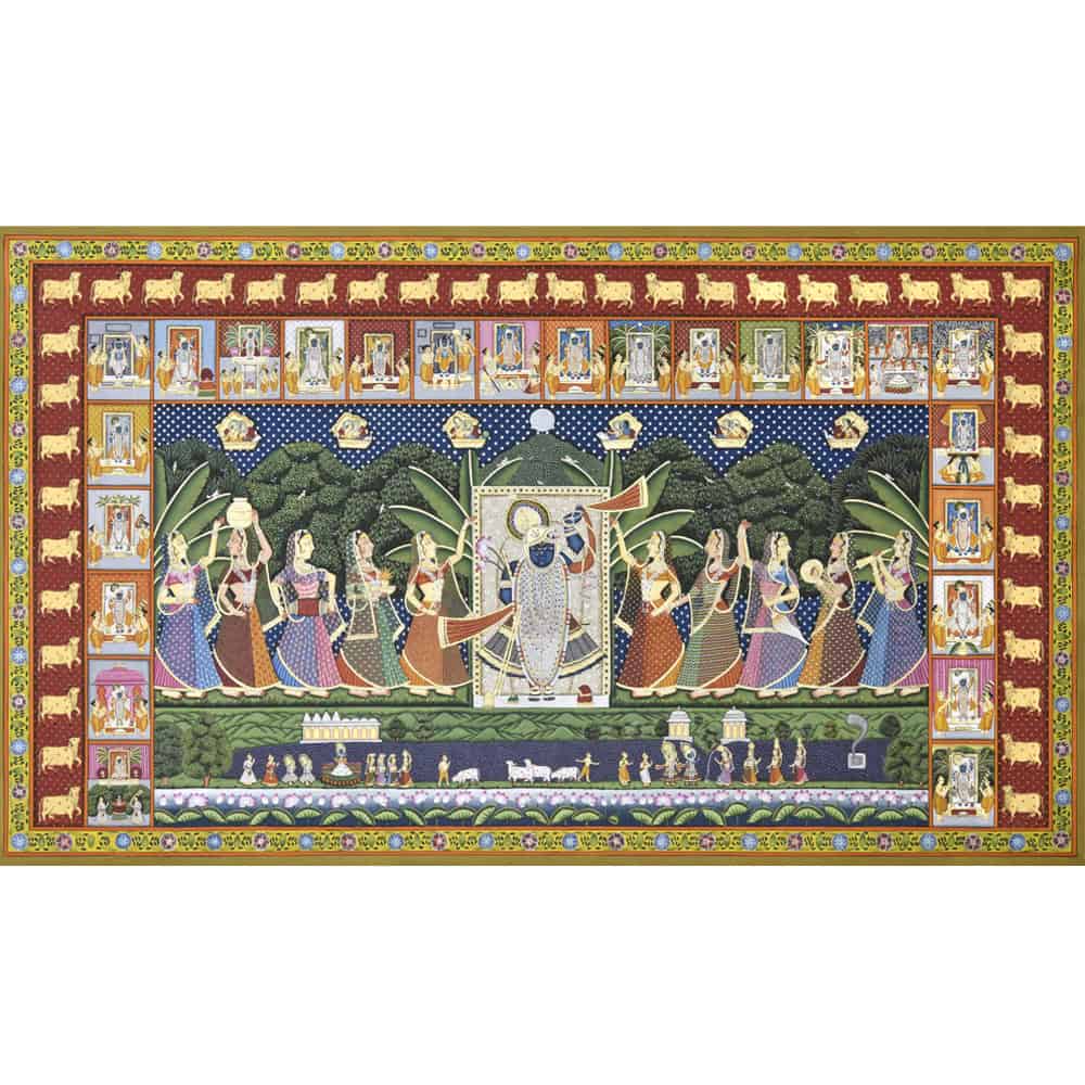 Sharad Purnima Gold Pichwai II Divine Sacred Art