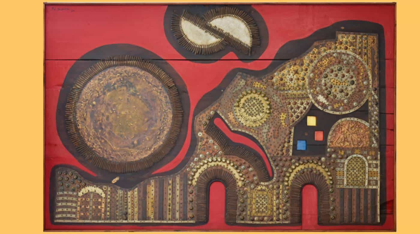 Piraji Sagara mixed media paintings on wood Piraji Sagara wall mural mixed media art